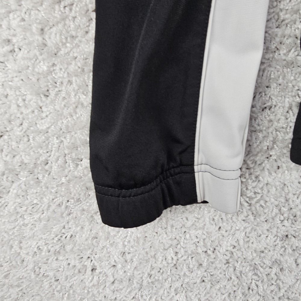 Puma Black Full Zip Track Jacket Womens XL White Stripe Retro Athletic Slim Fit - Picture 11 of 12